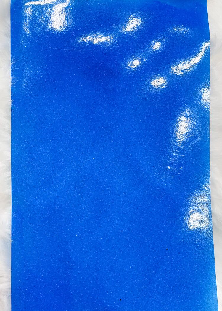 Frosted Blue Faux Leather Sheet