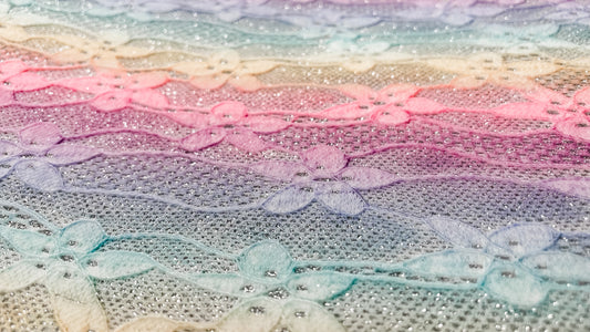 Pastel Glitter Lace Faux Leather Sheets