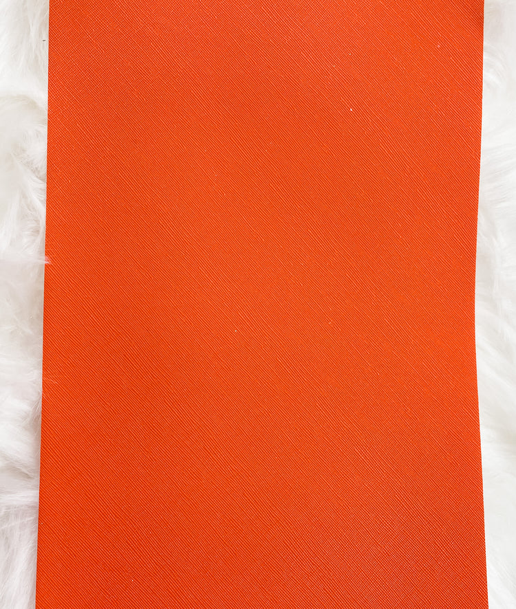 Dark Orange Faux Leather Sheet