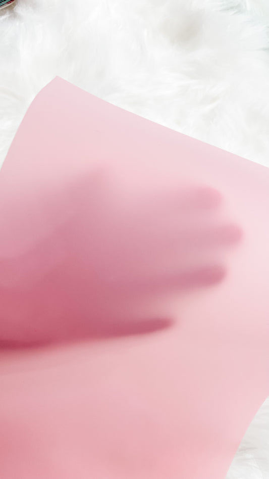 Frosted Pink Faux Leather Sheet