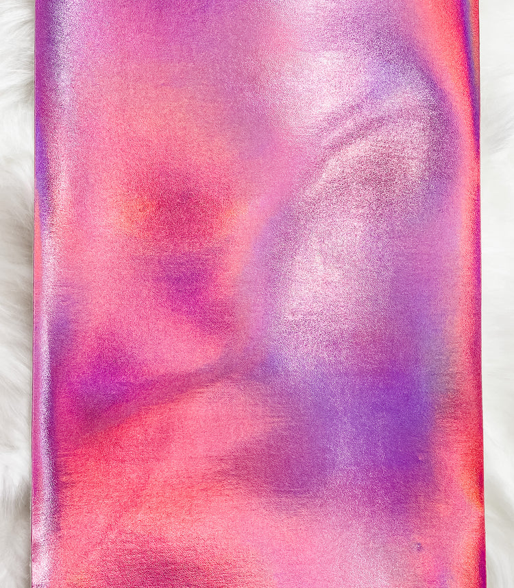 Pink iridescent Faux Leather Sheet