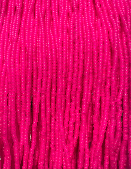 11/0 NEON FUSCHIA ON CRYSTAL